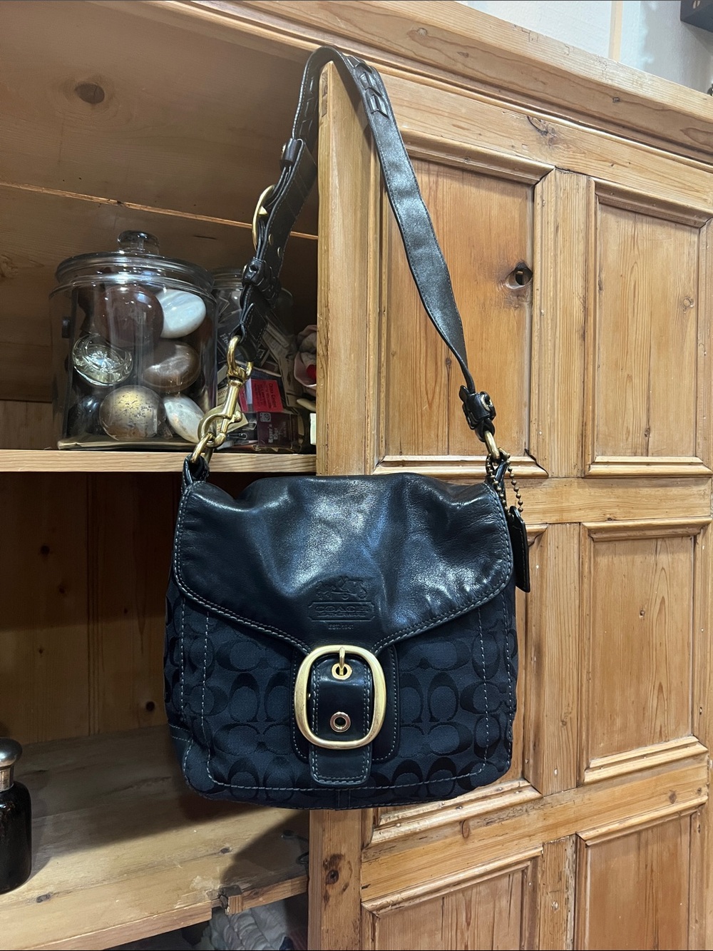 Coach 11434 Bleeker Signature Flap Shoulder Bag